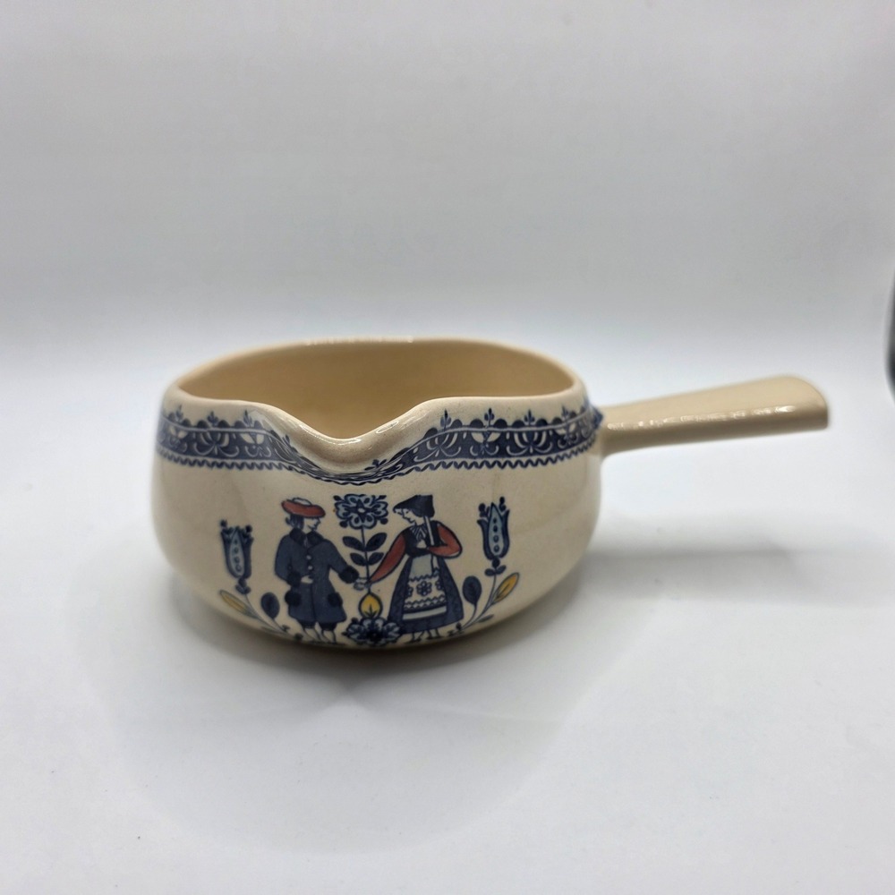 Johnson Bros Hearts & Flowers Old Granite Ironstone Saucepan Butter Warmer
